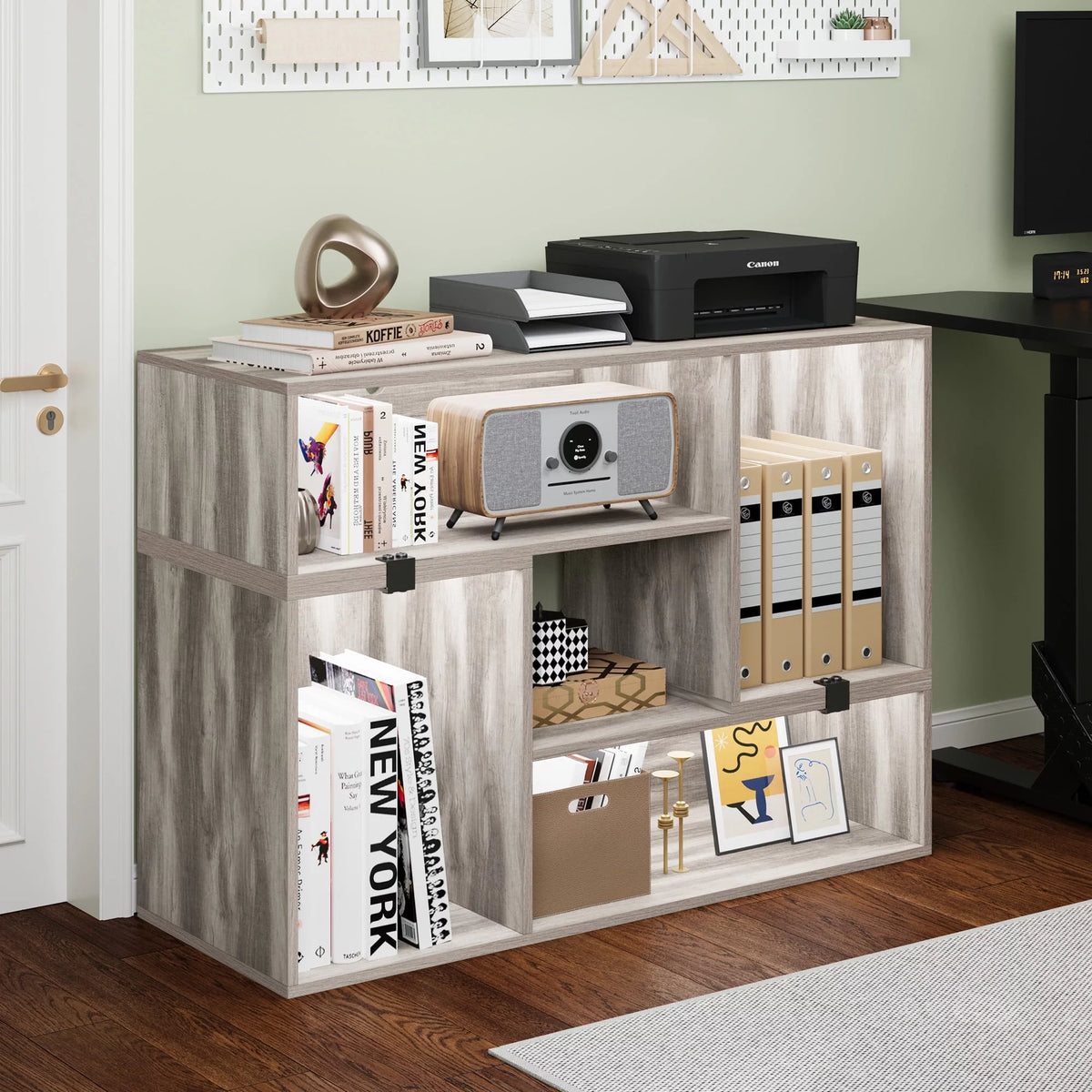 Oak TV Stand for 45 - 75 inch TVs H4381
