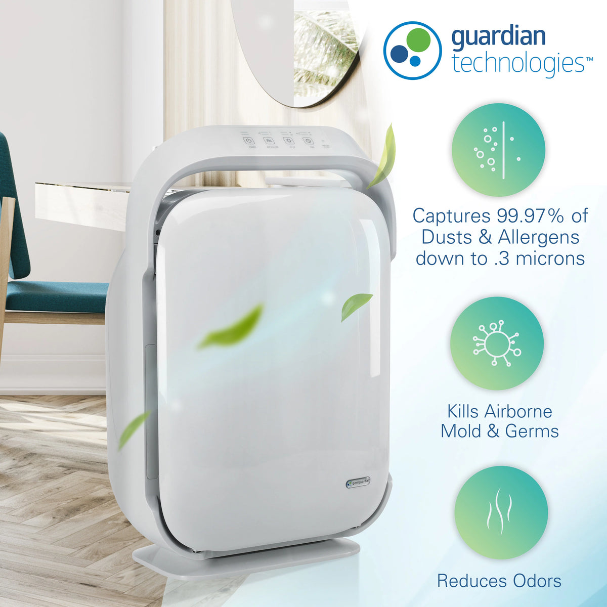 Air Purifier with HEPA Filter, UV-C, 335 Sq. ft. G7619