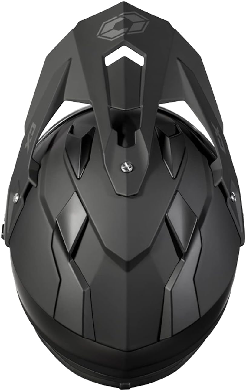 Matte Black Dual Sport Electric Snowmobile Helmet L651789