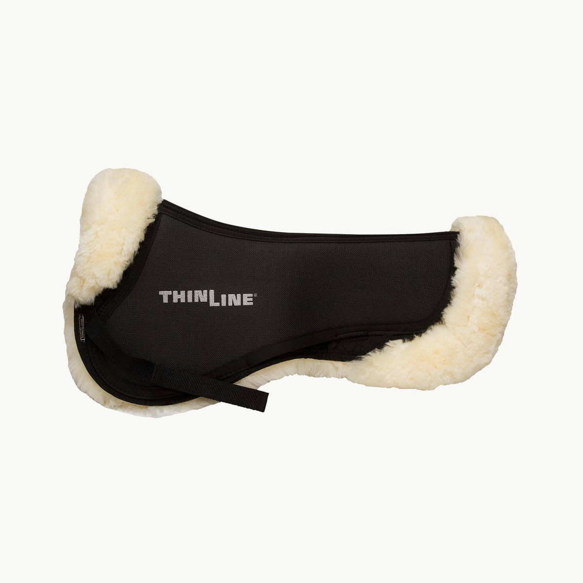 Black Large Sheepskin Half Saddle Pad K2930
