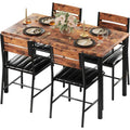 Grey Wood Dining Table Set for 4 S7125