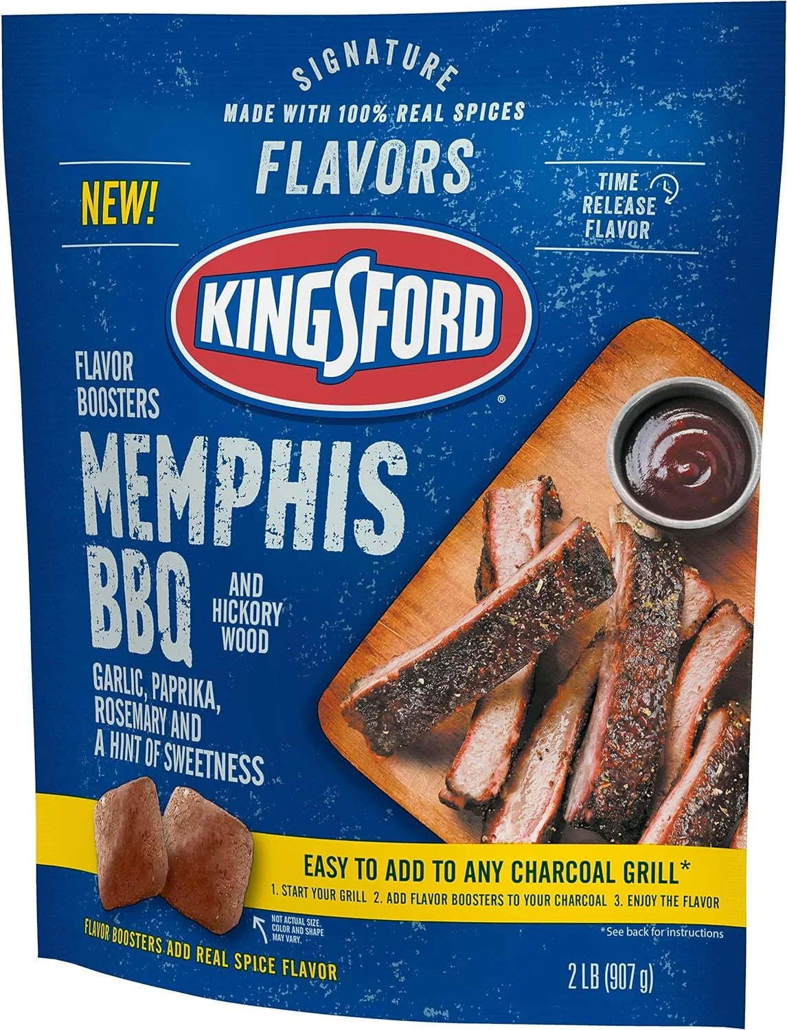 2 lb BBQ and Hickory Wood Flavor Boosters with Garlic, Paprika, Rosemary B113