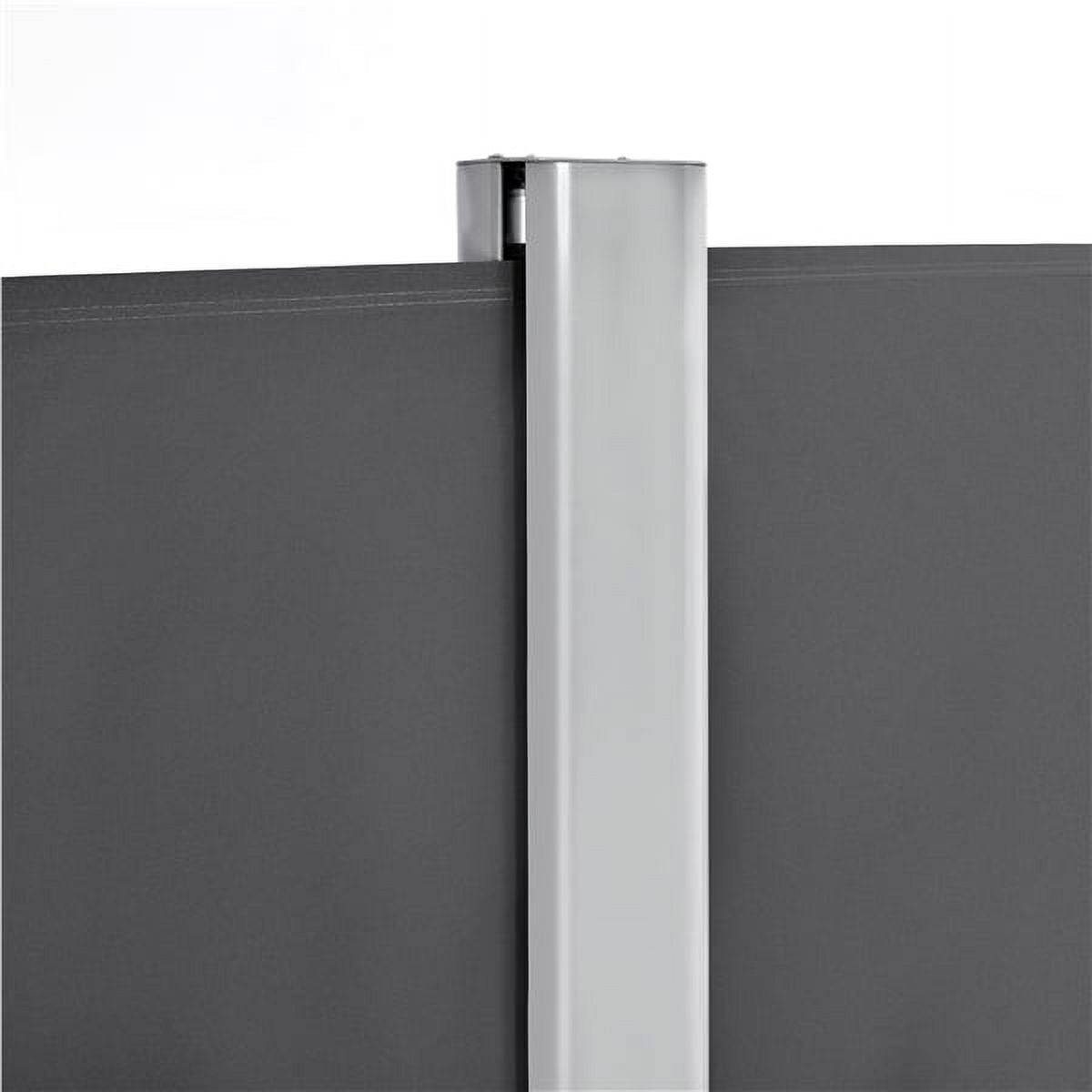 19.7'L x 6' H Dark Gray Retractable Screen Awning M12177