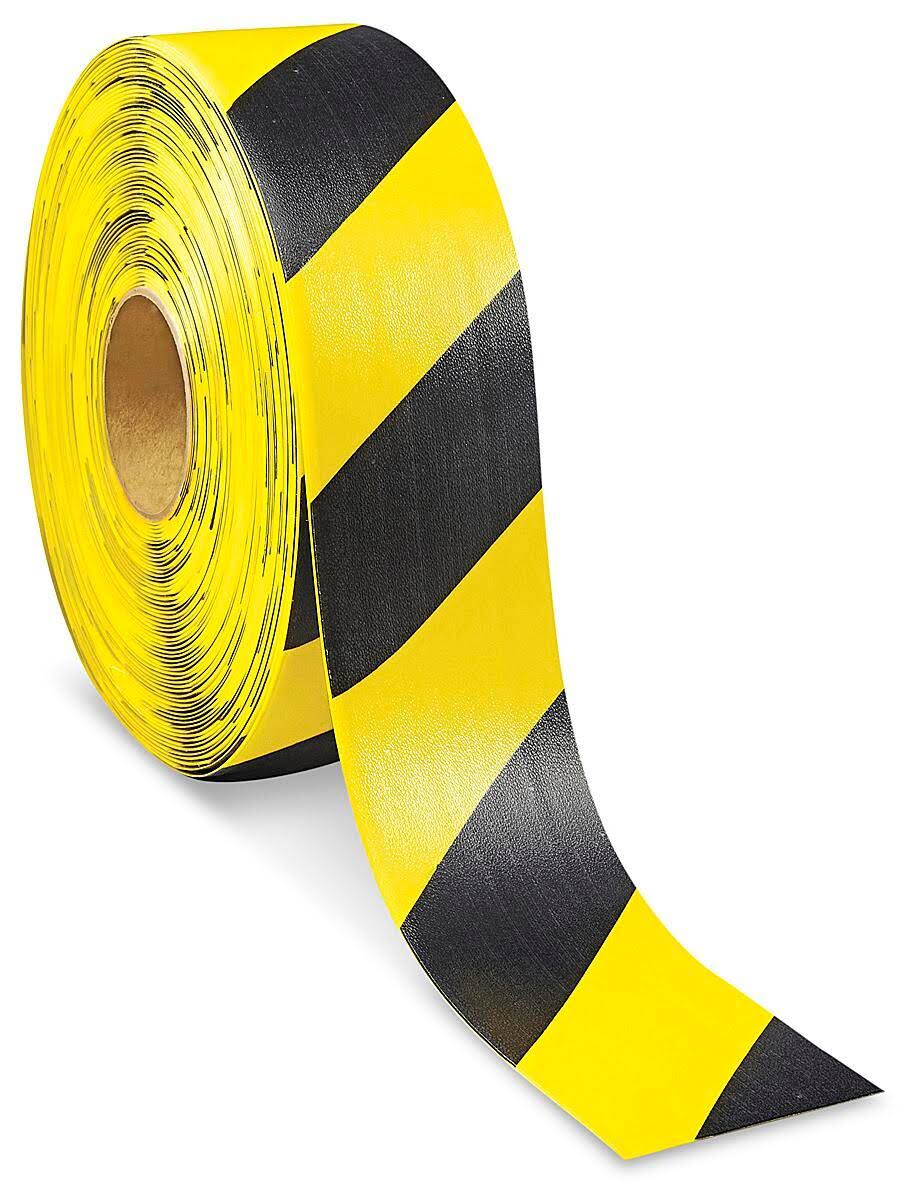 Yellow/Black 3inch x 100ft Industrial Floor Marking Tape A132377