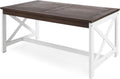White Base / Dark Brown Top Acacia Wood Coffee Table C5797