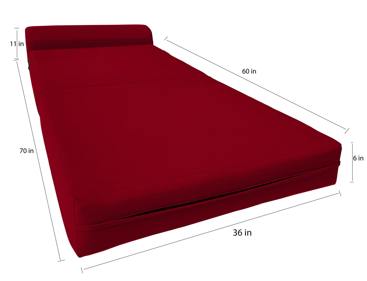 Red Sleeper Chair Folding Foam Beds P195749