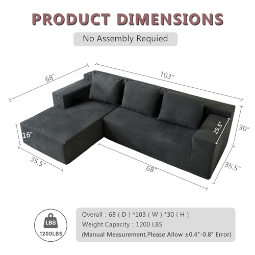 60" Memory Foam Fold Sofa Bed with 2 Pillows Dark Gray K5696