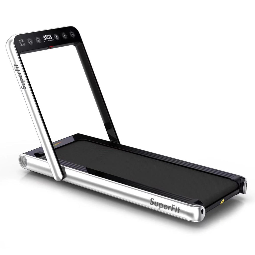 4.75HP 2 In 1 Folding Treadmill White G10316