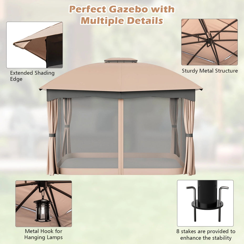 12' x 10' Heavy Duty Steel Gazebo O42761