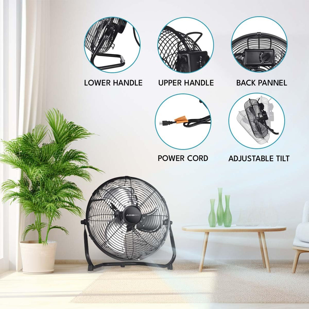 20 in. 3 Speed Metal Floor Fan with Tilting Head E5210