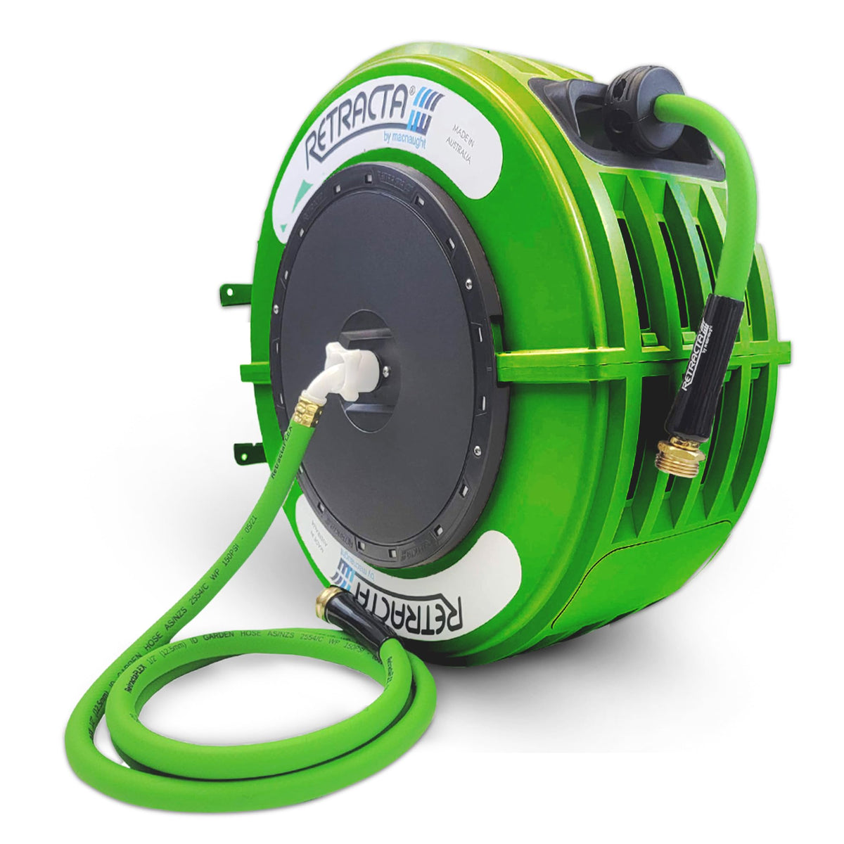 60 Ft Heavy Duty Retractable Garden Hose Reel with Swivel Bracket C7383