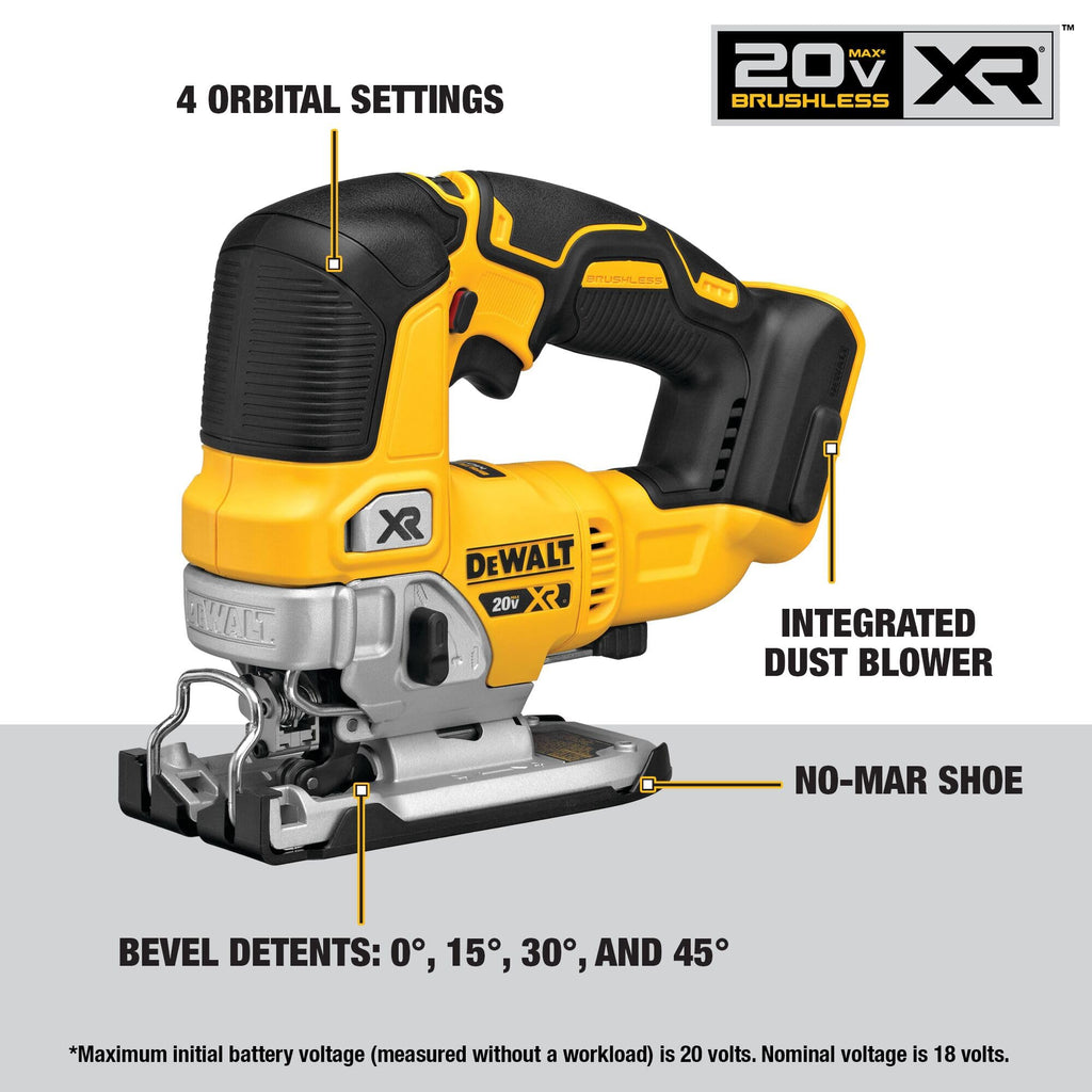 20V MAX 7-Tool Combo Kit with Cordless Drill, Impact Driver, Reciprocating Saw, Circular Saw, Oscillating Tool, Random Orbital Sander, Jigsaw, 5Ah Battery and Charger W408510