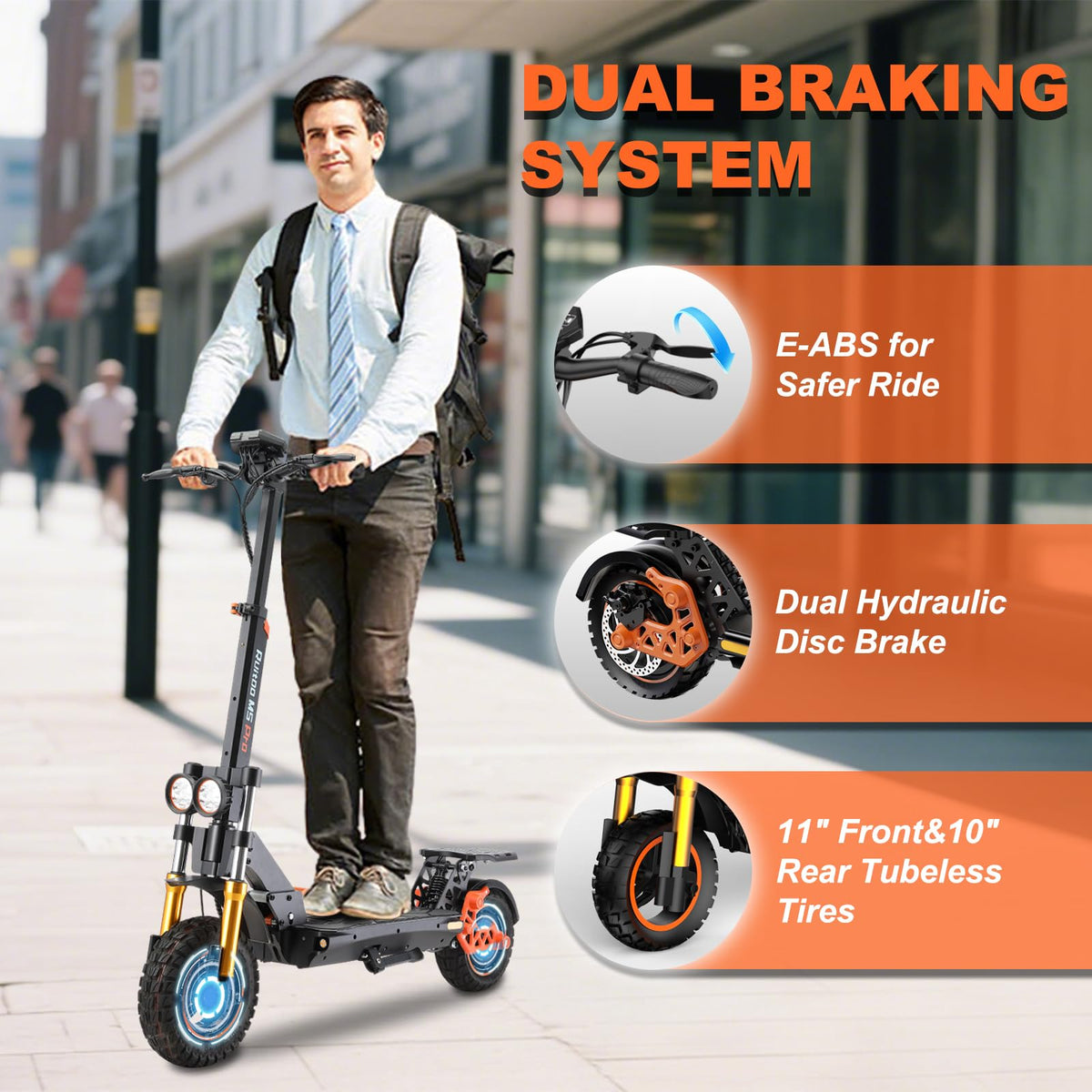 1200W Off Road Electric Scooter with Dual Suspension C116