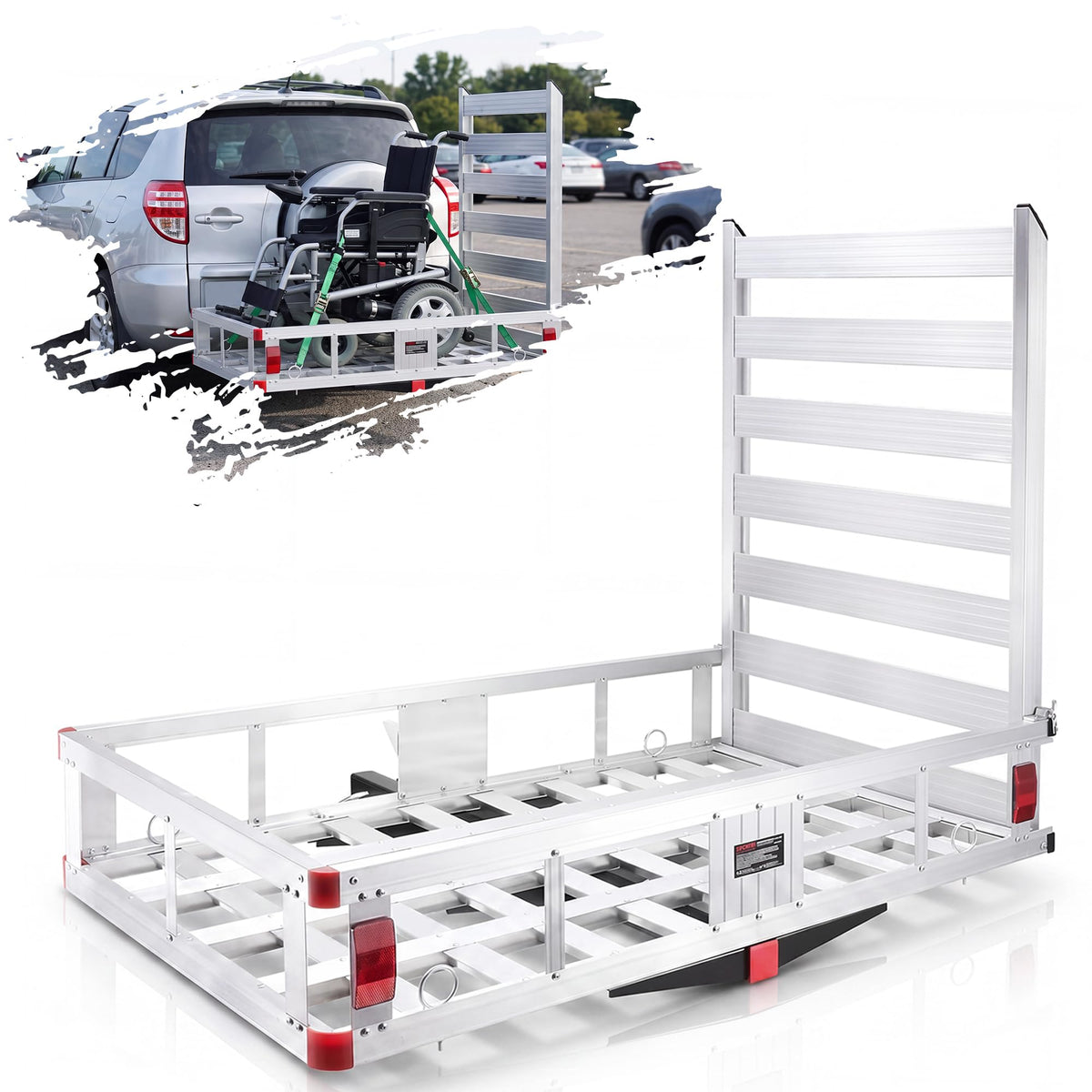 50" Aluminum Wheelchair Carrier with Ramp Q594919