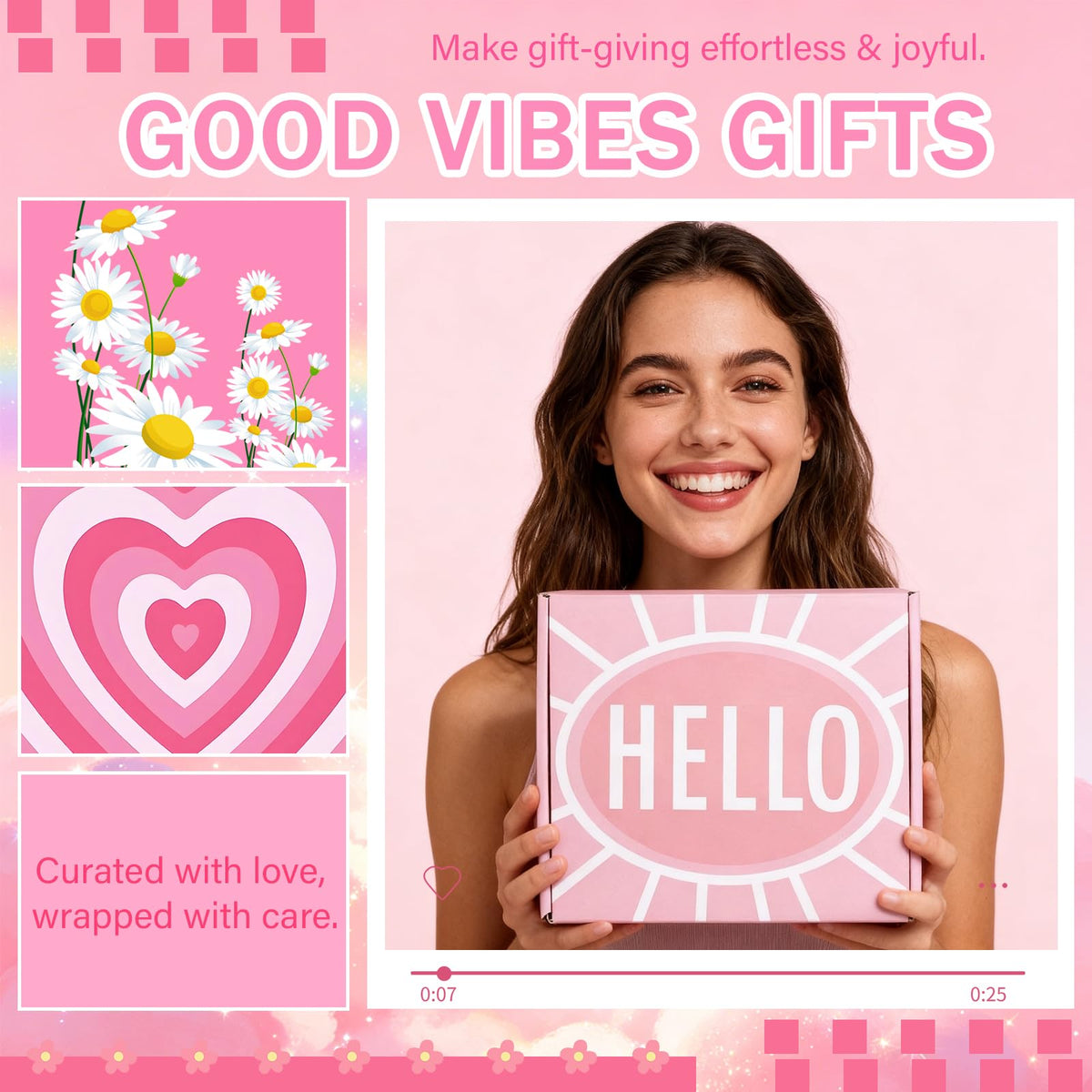 Pink Gift Basket A422489