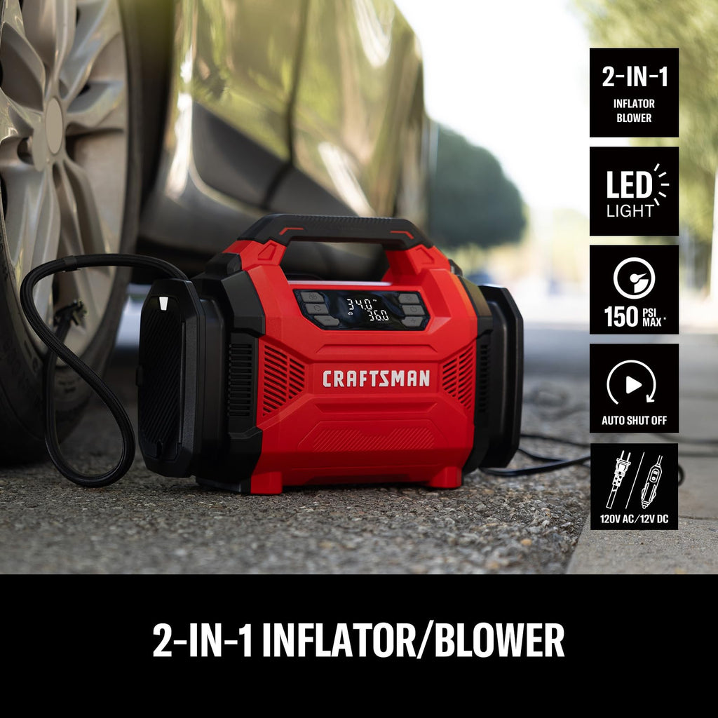 Dual Power Tire Inflator with Digital Gauge C654