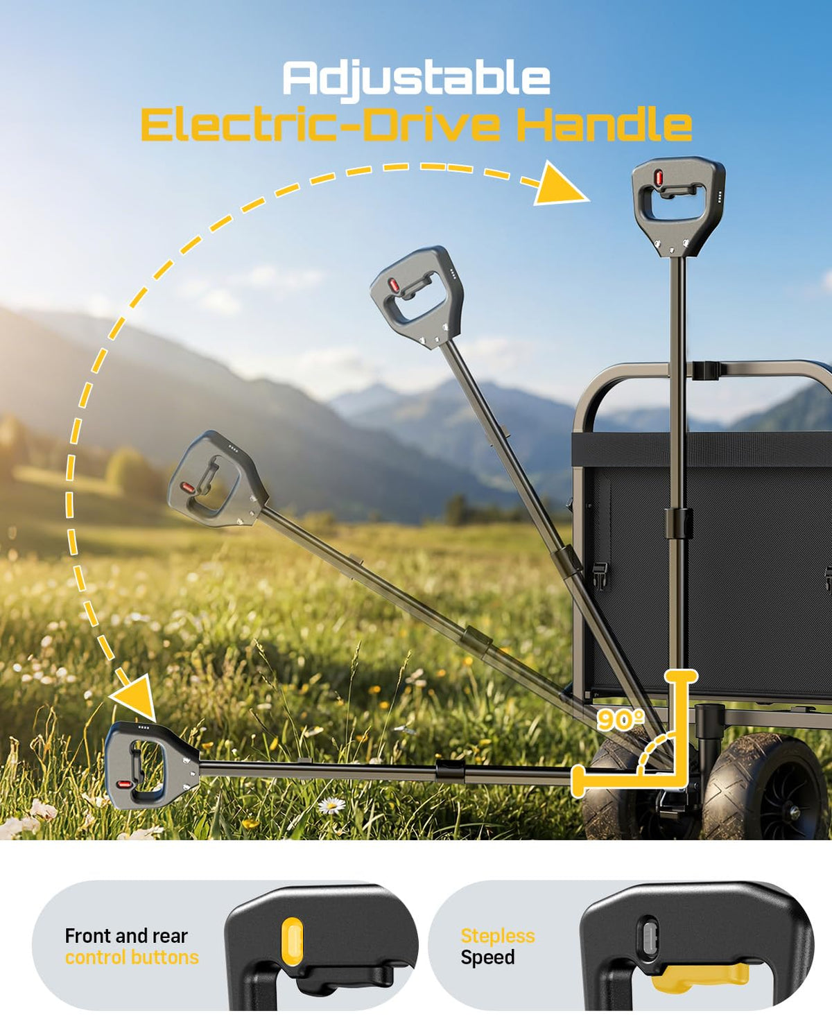 Electric Wagon Cart with 2 x 4.0Ah Batteries O8857