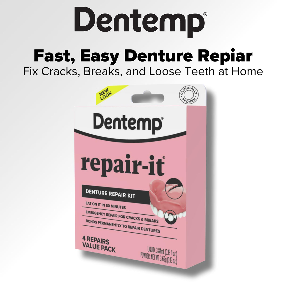Denture Repair Kit 1 Pack 4 Count D742