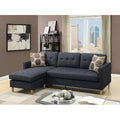 Black Linen Blend Reversible Corner Sectional B480