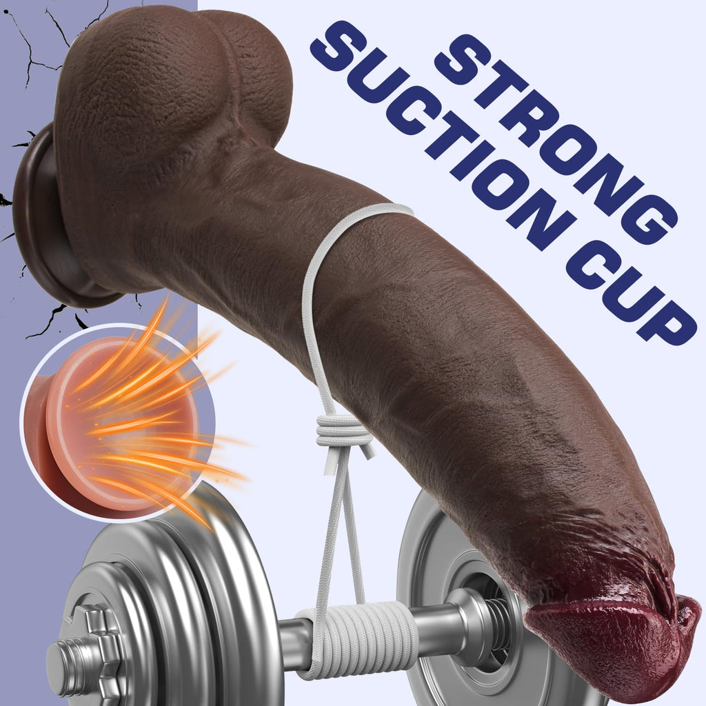 12 Inch Black Realistic Dildo with Suction Cup E3580
