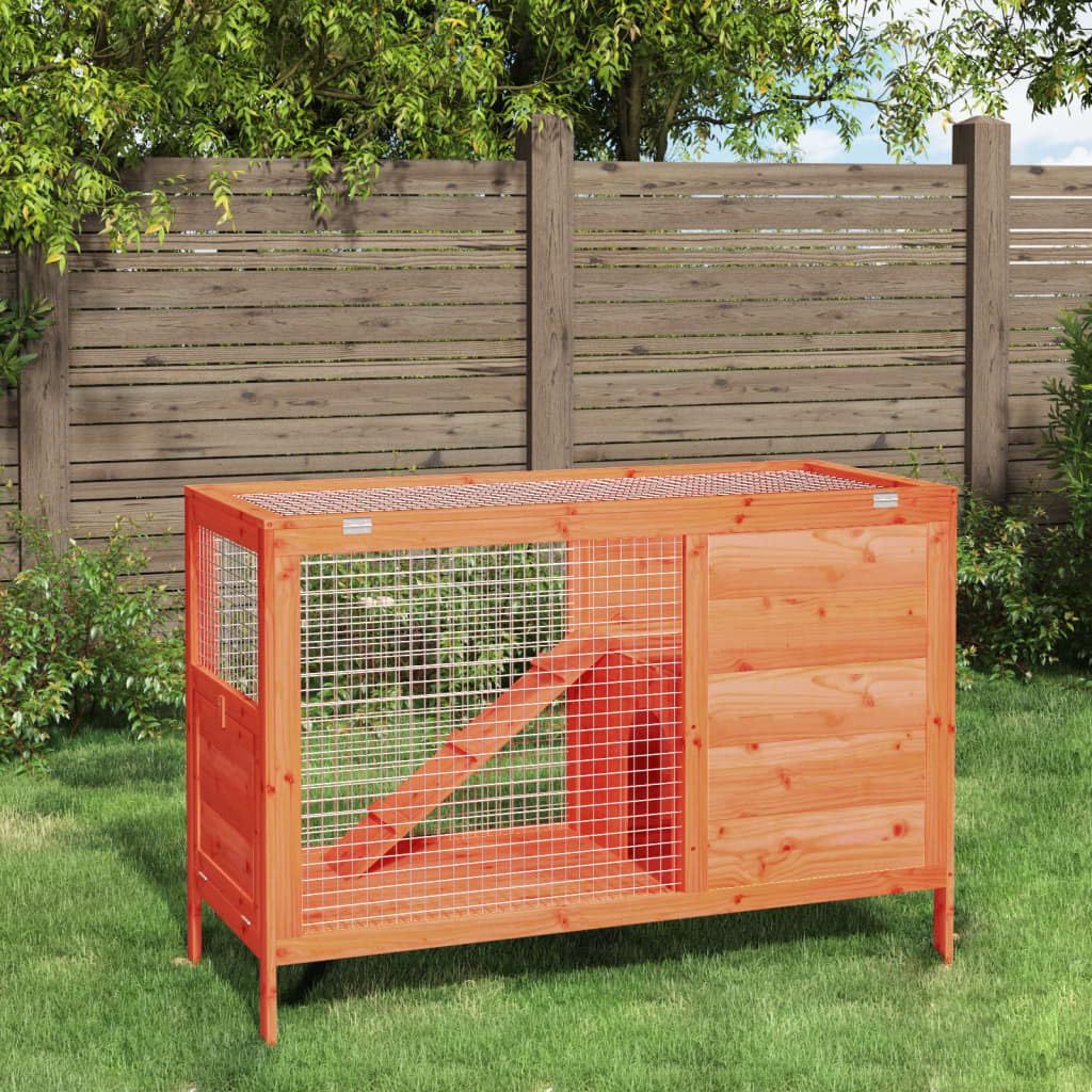 2-Tier Solid Pine Wood Rabbit Hutch M760