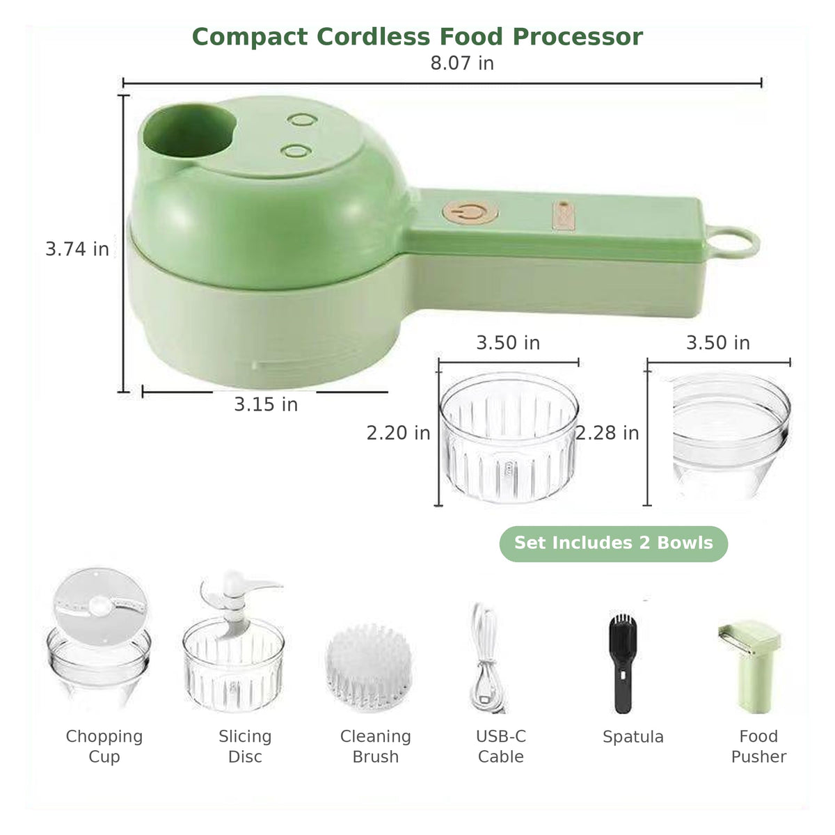 4-In-1 Electric Vegetable Cutter Set P229