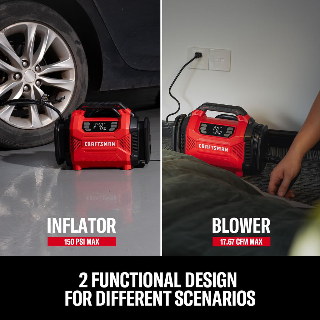 Dual Power Tire Inflator with Digital Gauge C654