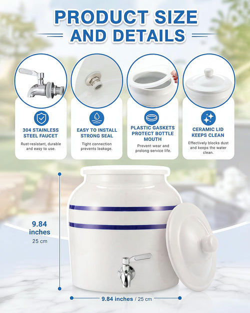3-Tier 5 Gallon Ceramic Water Jug Holder A440764