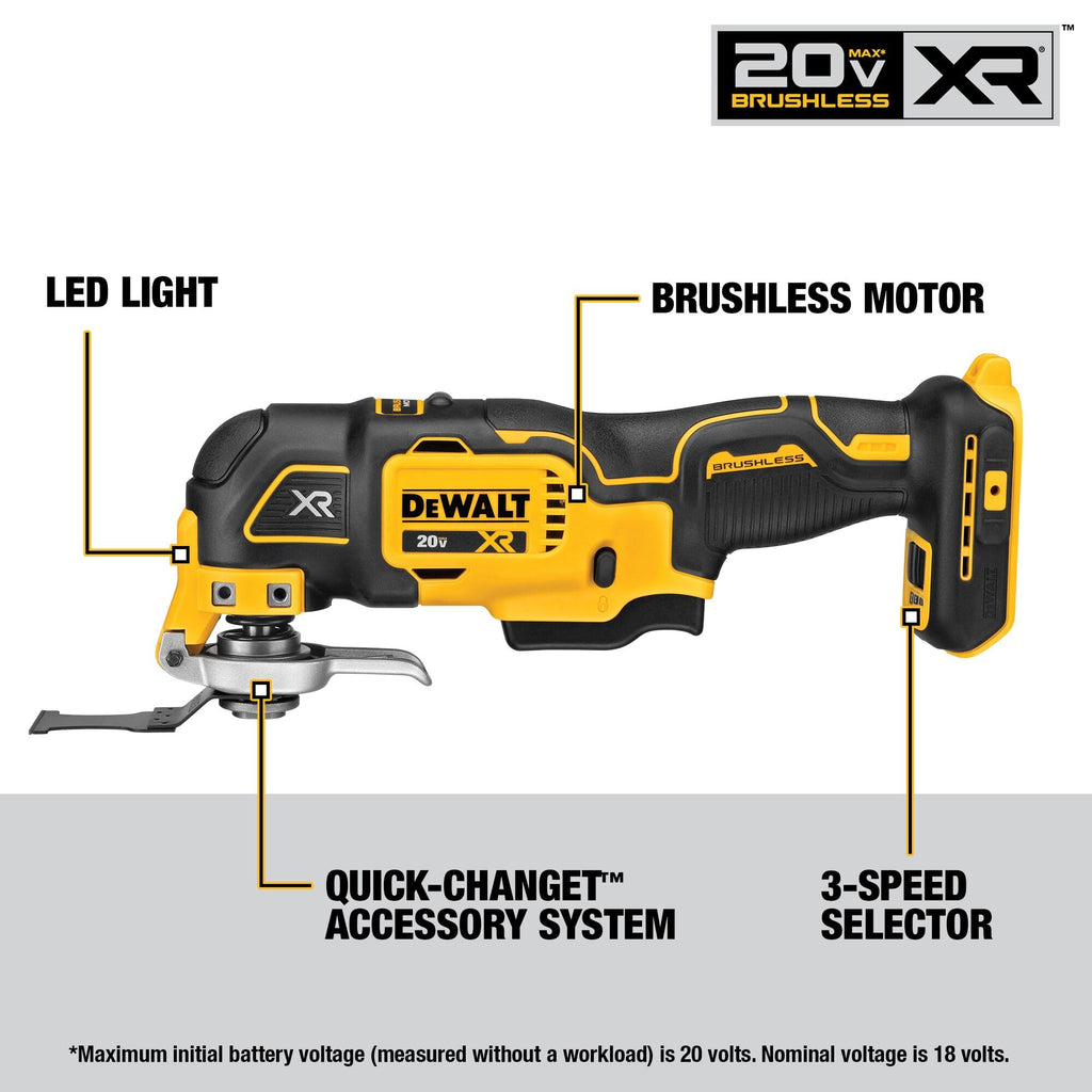 20V MAX 7-Tool Combo Kit with Cordless Drill, Impact Driver, Reciprocating Saw, Circular Saw, Oscillating Tool, Random Orbital Sander, Jigsaw, 5Ah Battery and Charger W408510