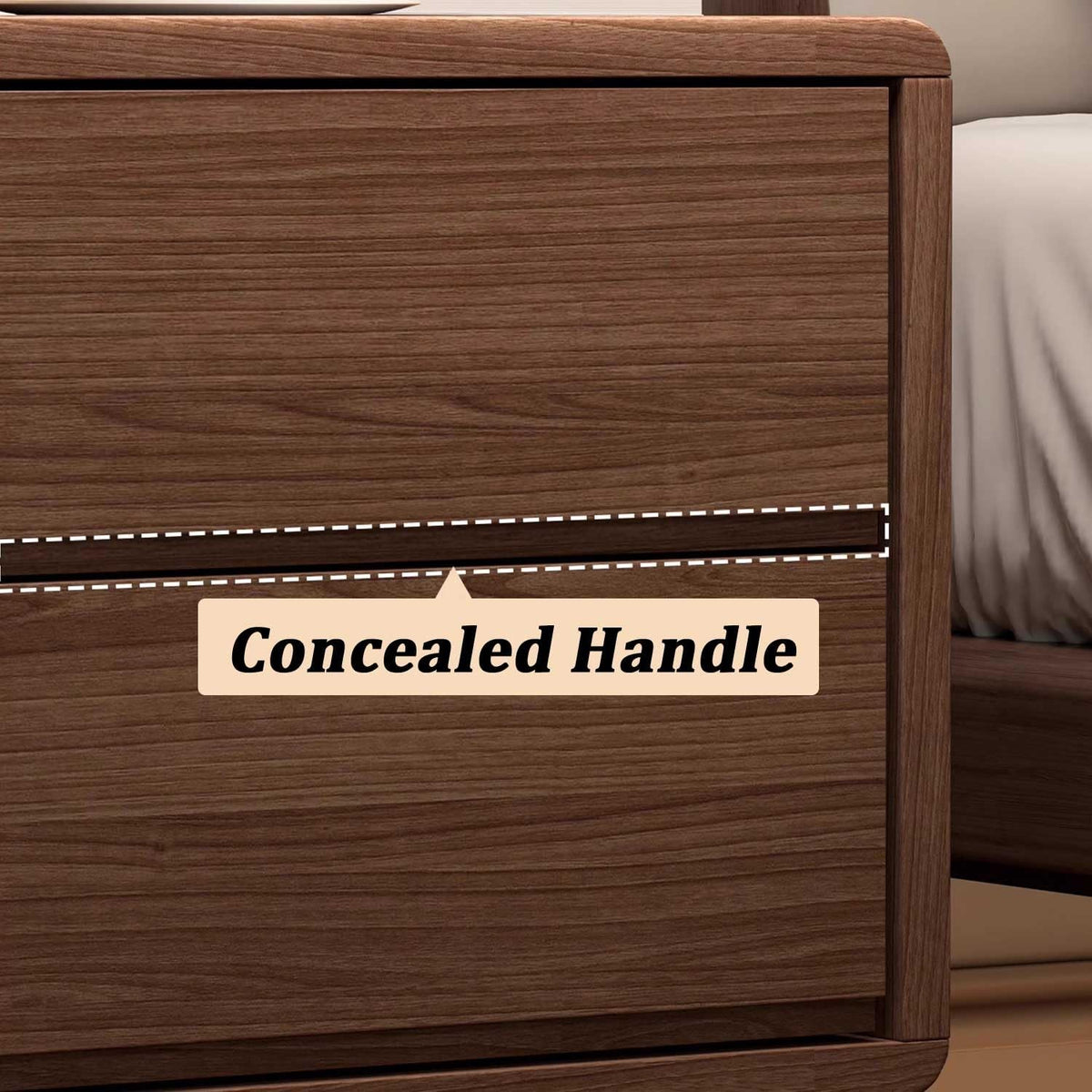 Brown 2 Drawer Nightstand Z657