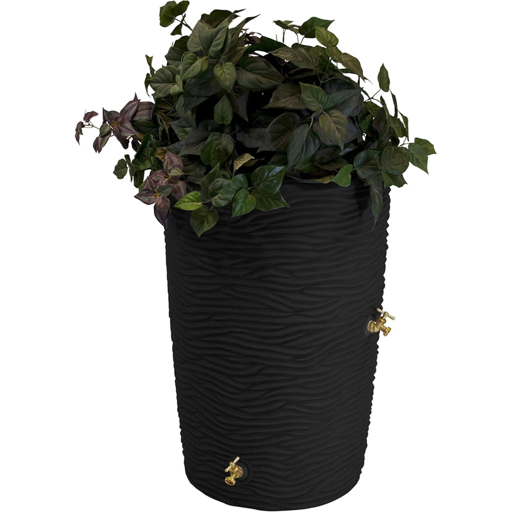 Faux Palm 50-Gallon Rain Barrel Planter & Stand R265937