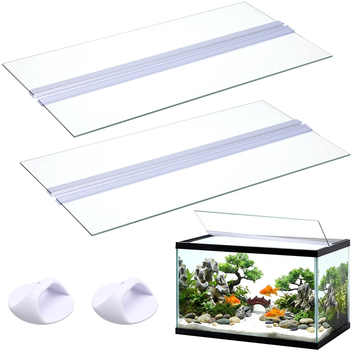 Aquarium Glass Canopy 19.33" x 9.65" x 0.12" O528347