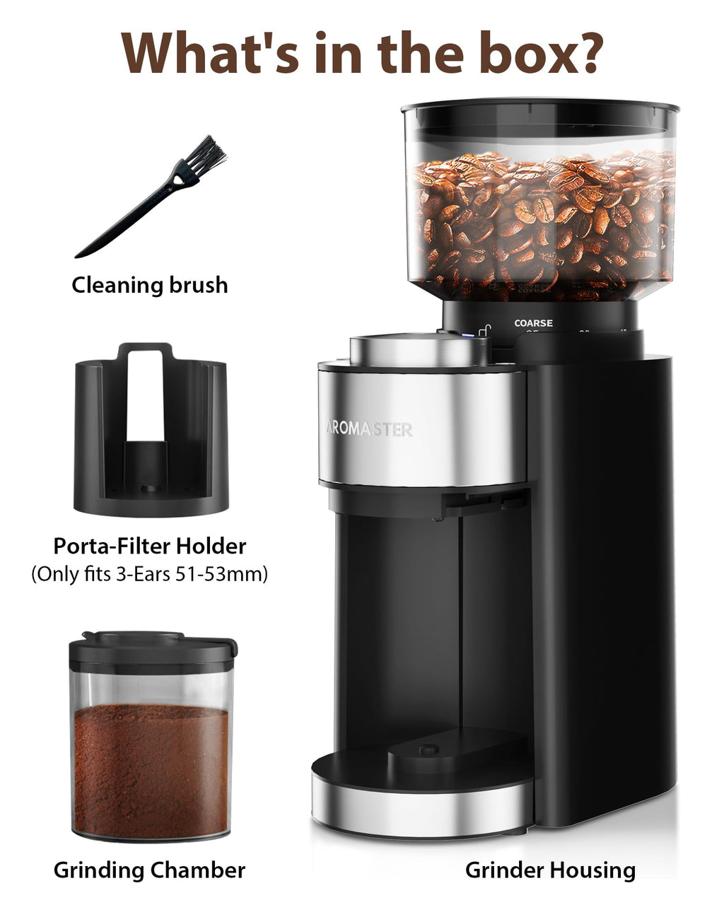 Black Burr Coffee Grinder S635