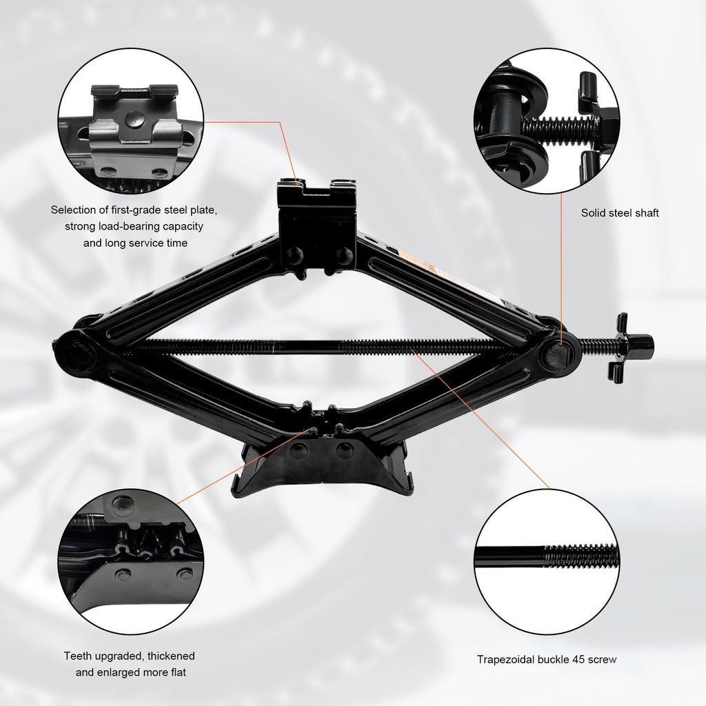 2 Ton Scissor Jack Kit with Lug Wrench U7647
