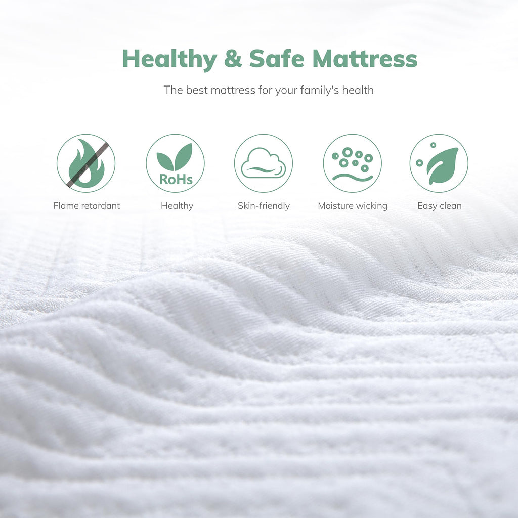 White 5 Inch Twin Memory Foam Mattress N419