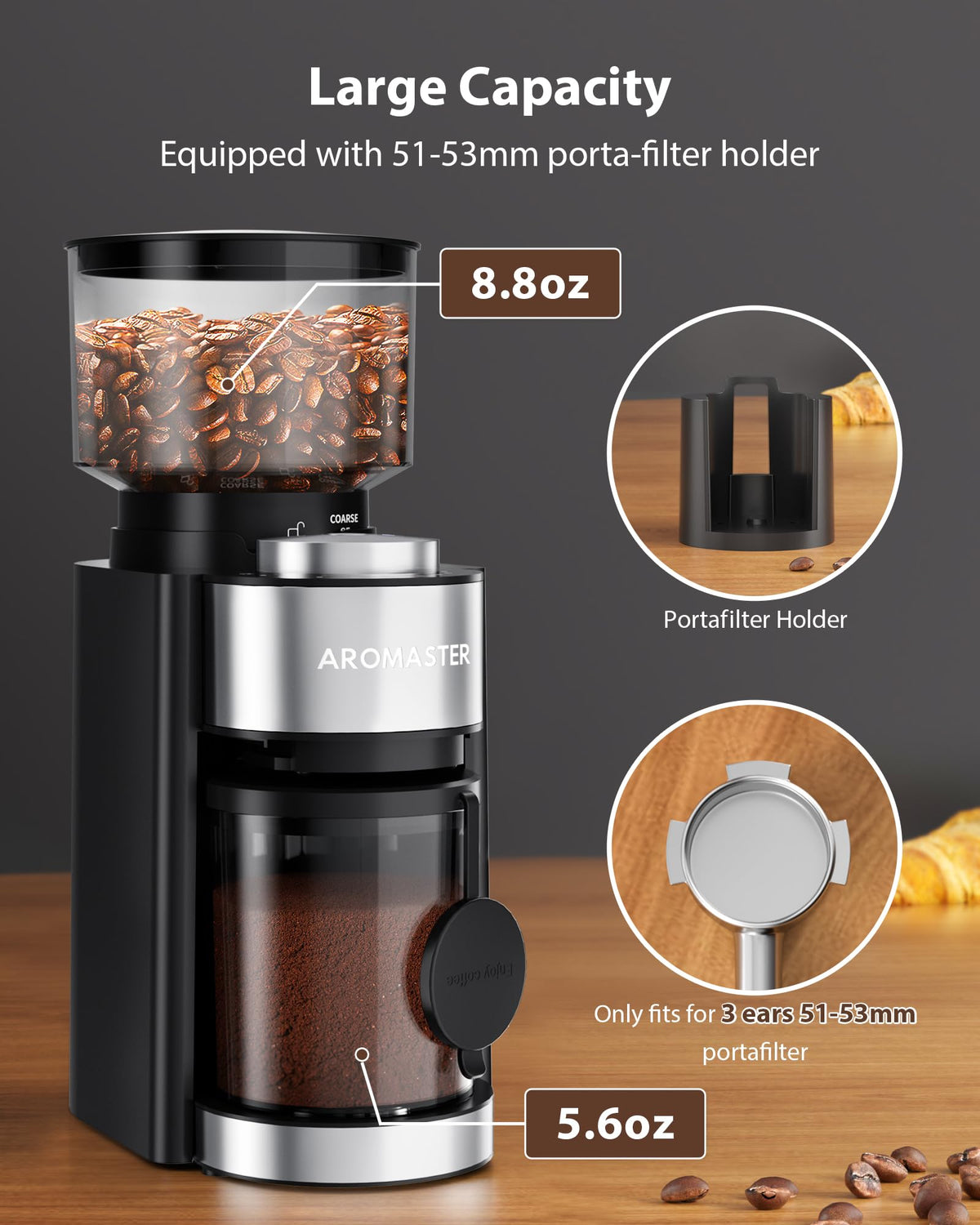 Black Burr Coffee Grinder S635