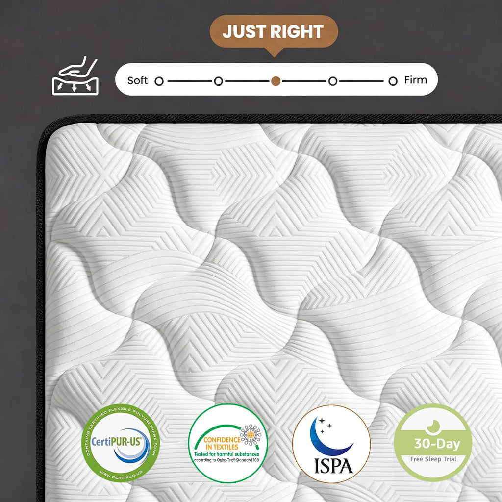 12 Inch Medium Firm Hybrid Full Mattress L612