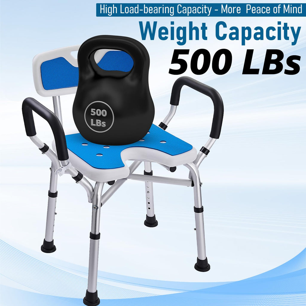 Shower Chair with Arms and Back, U-Shaped Seat X6111