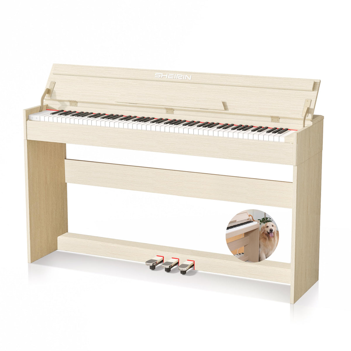 88 Key Weighted Digital Piano with Stand Cover Pedal H26020