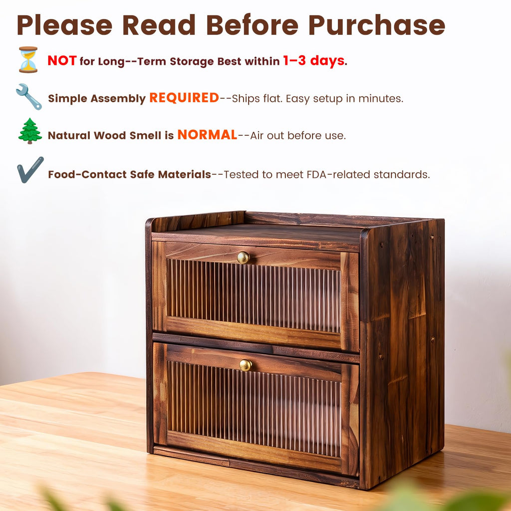 Wooden Bread Box O9412
