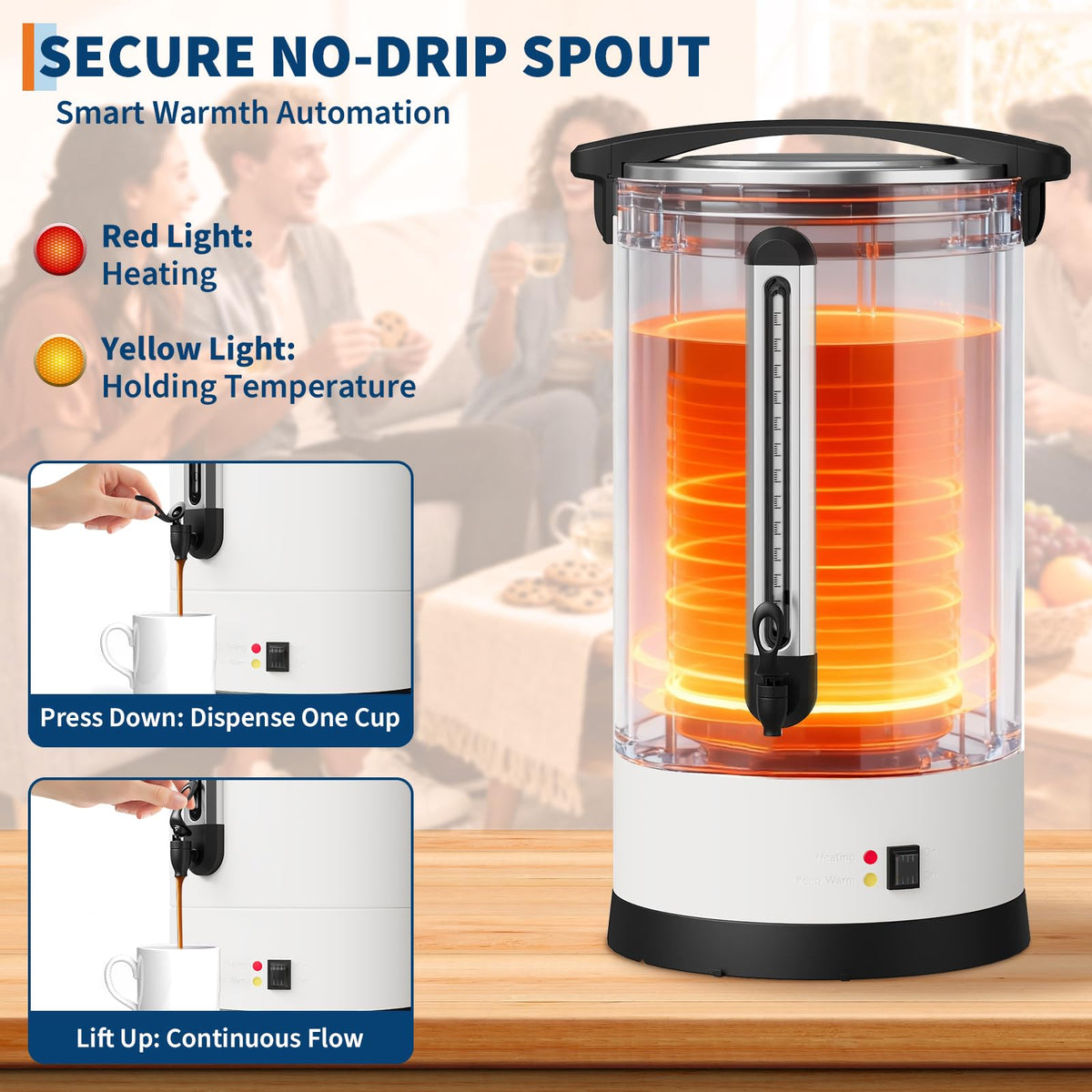 18L Stainless Steel Insulated Electric Coffee Urn X616511