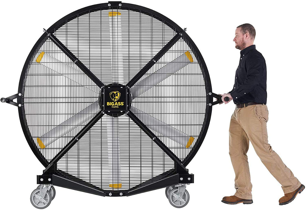 Black 6' Indoor/Outdoor Mobile Fan with Wheels I985