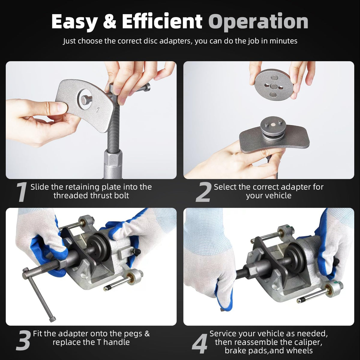 24pcs Disc Brake Caliper Compression Tool Kit L460