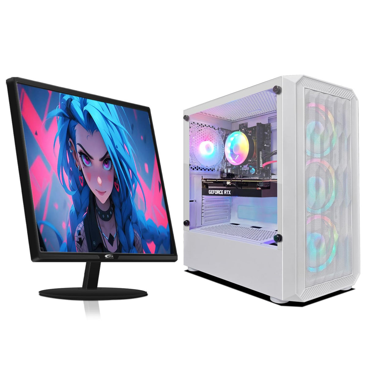 Gaming PC Bundle with 24Inch FHD LED Monitor F4589