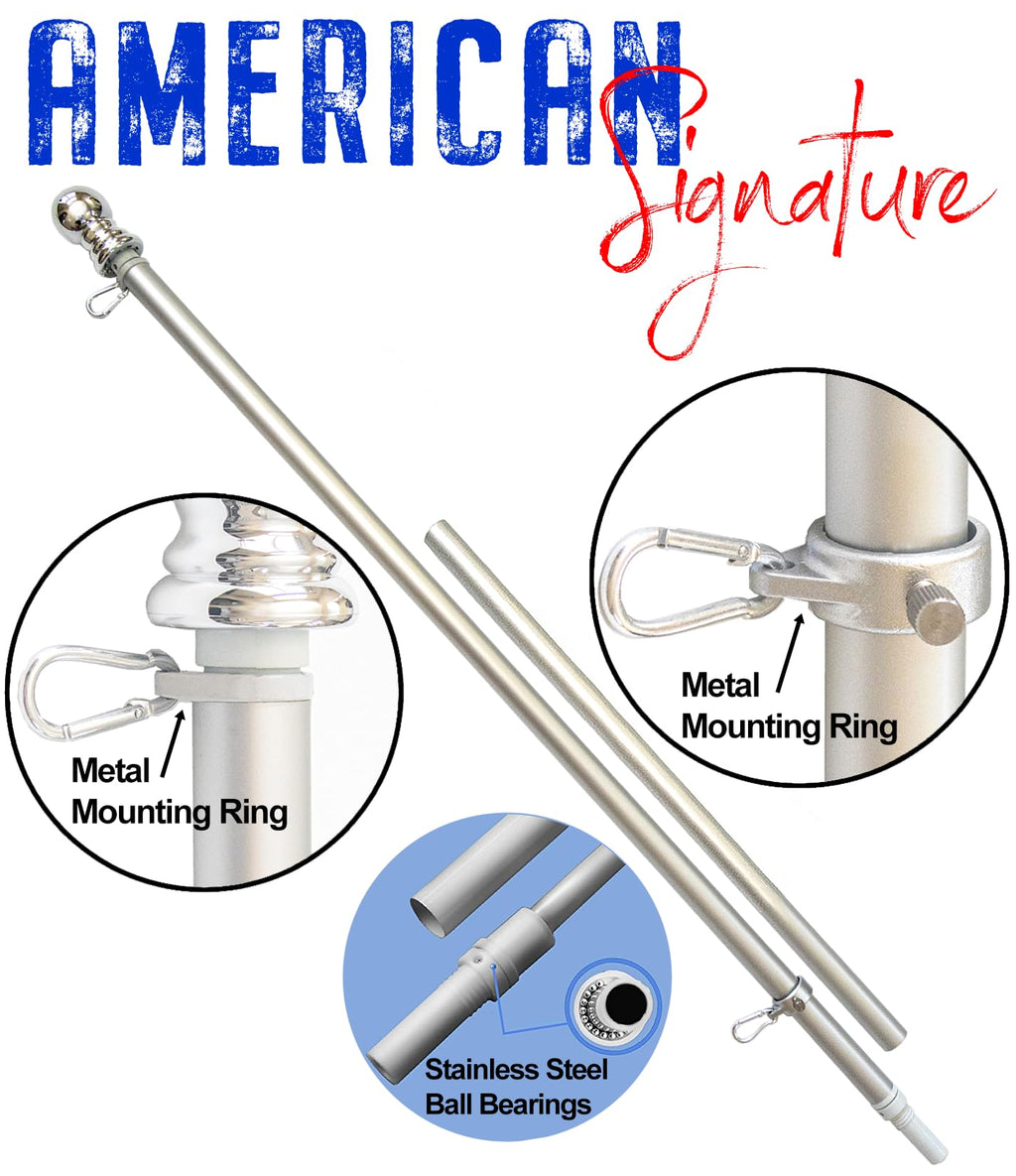5 ft Heavy-Duty Aluminum Tangle Free Spinning Flag Pole W760400
