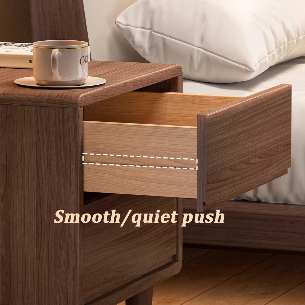 Brown 2 Drawer Nightstand Z657