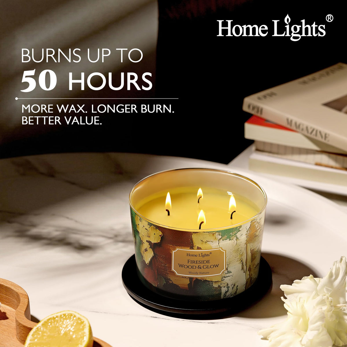 18oz Soy Wax 4-Wick Scented Candle Z6301