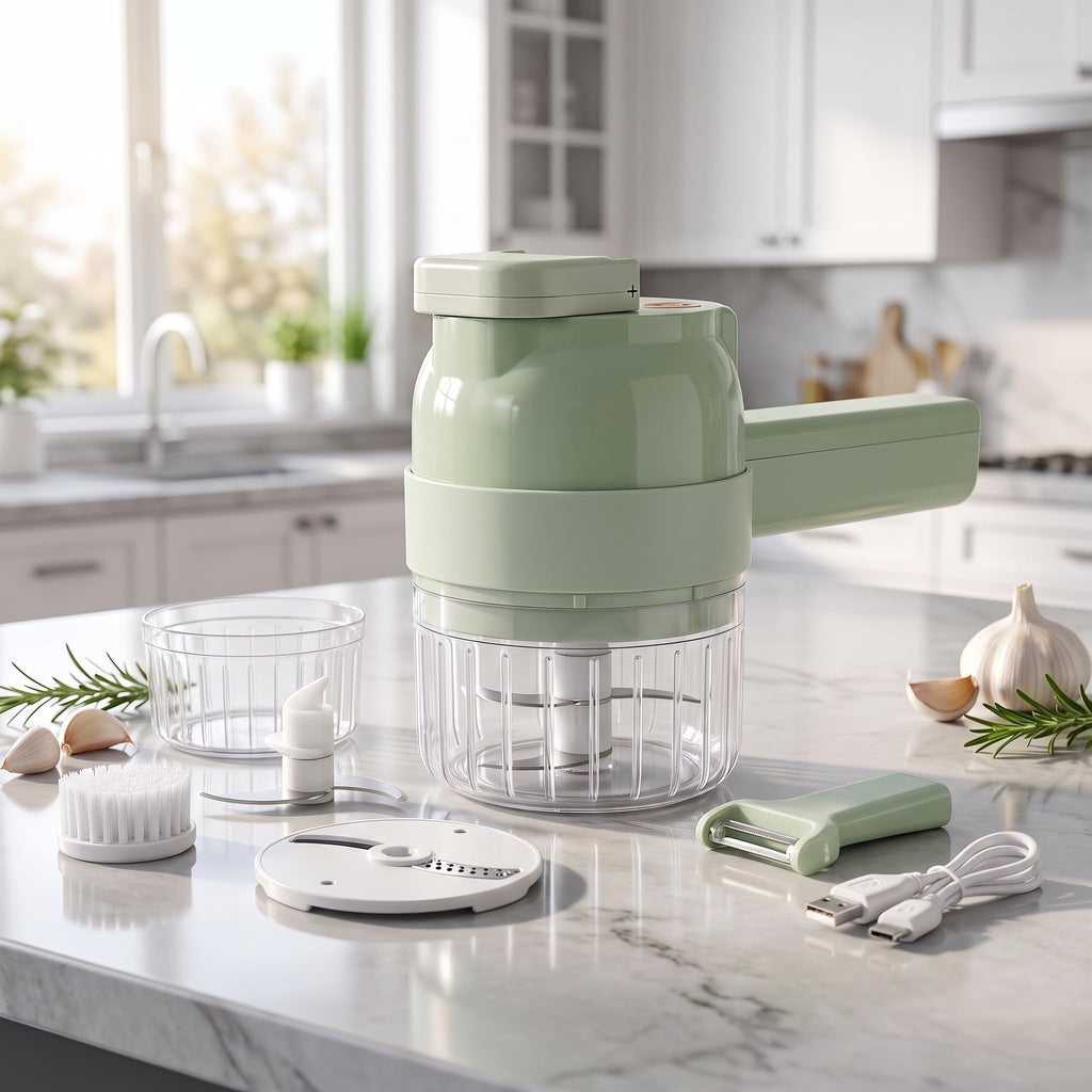 4-In-1 Electric Vegetable Cutter Set P229