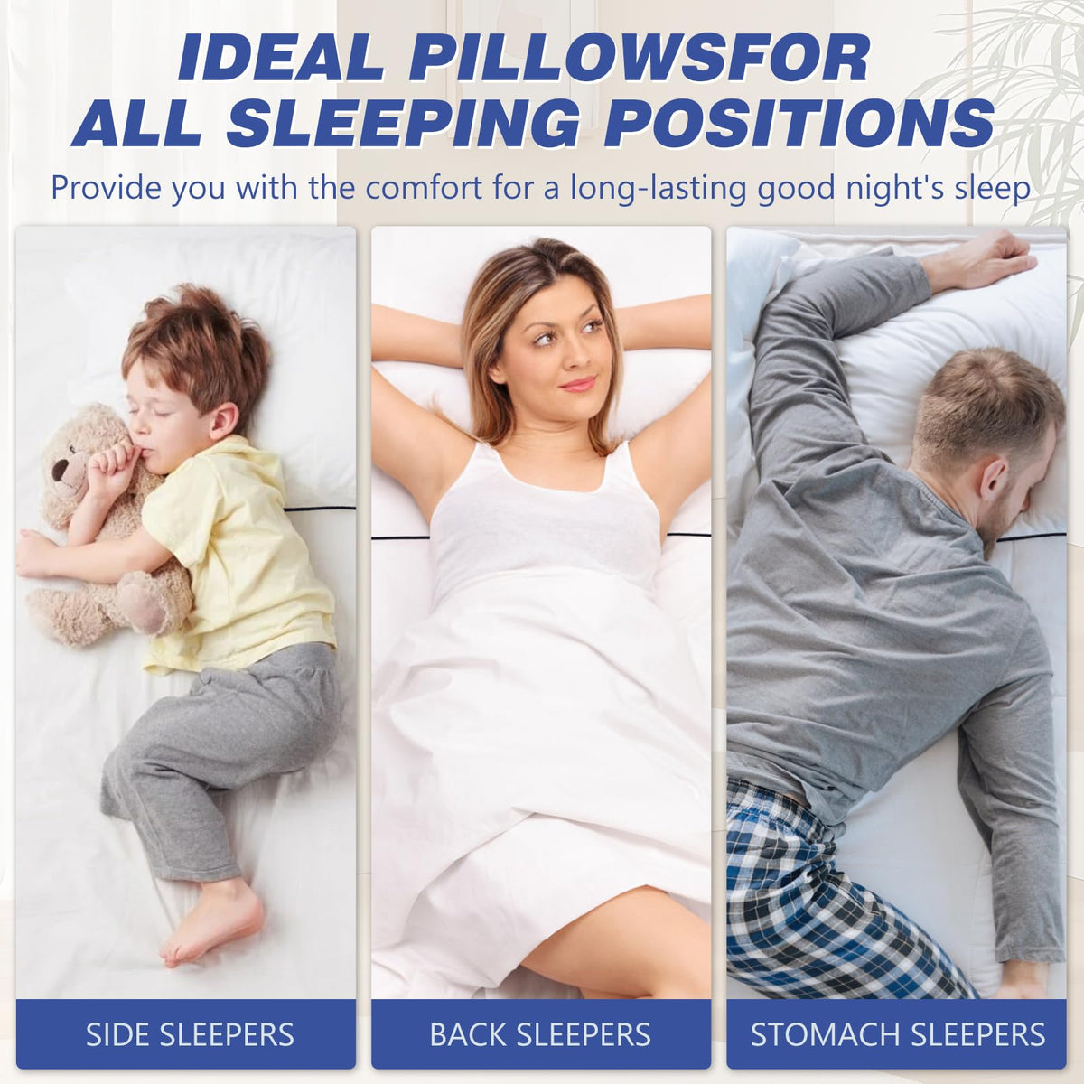 King Size Cooling Microfiber Bed Pillows Set of 2 L948