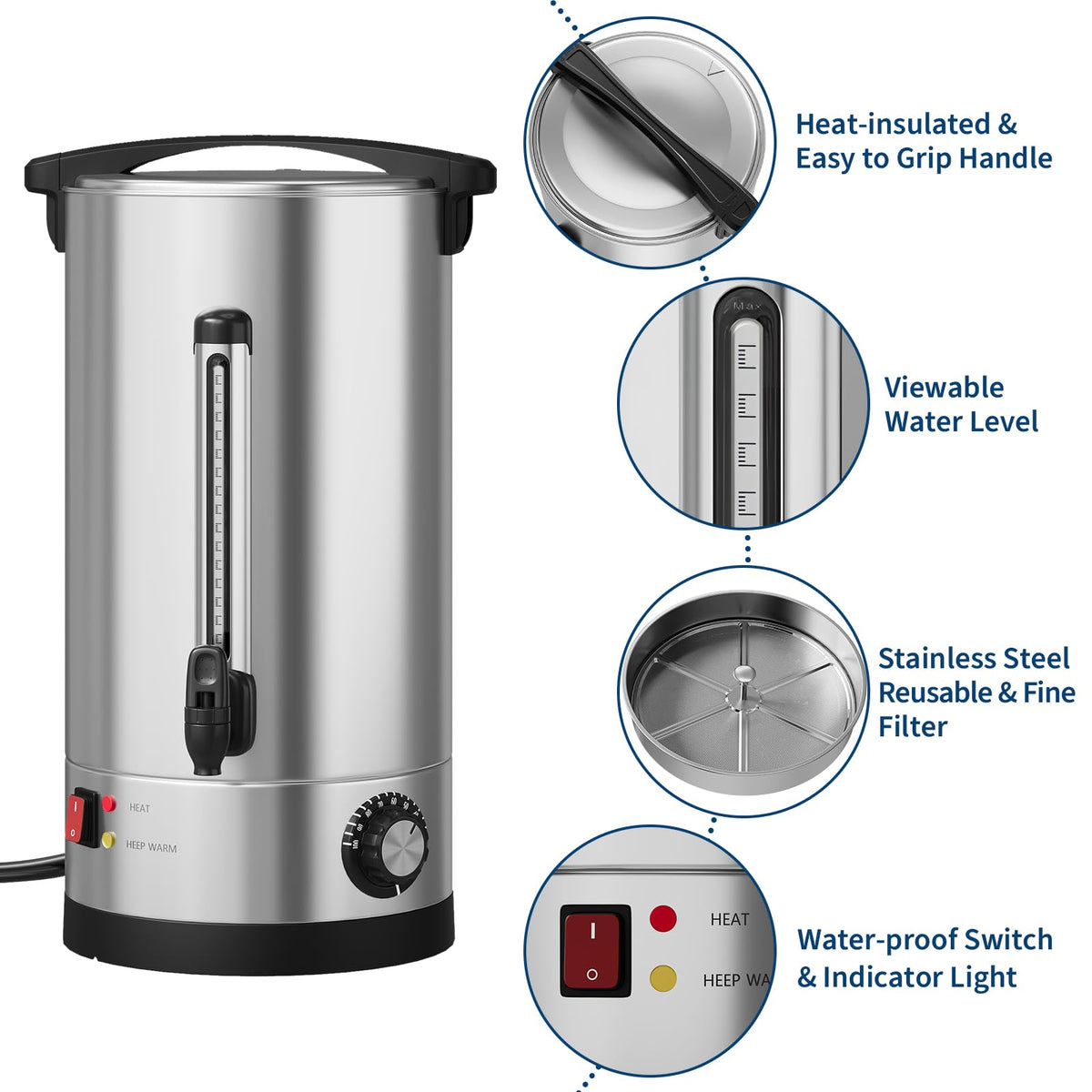 70-Cup Stainless Steel Coffee Urn E682